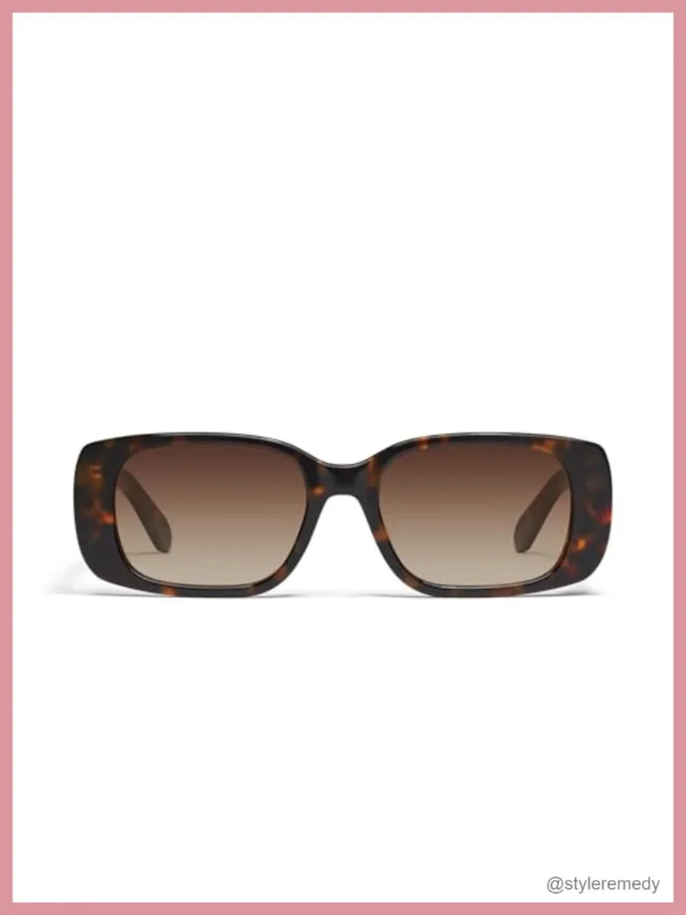 Oversized Rectangle Sunglasses UV Protected Plastic Frame Fashion Shades